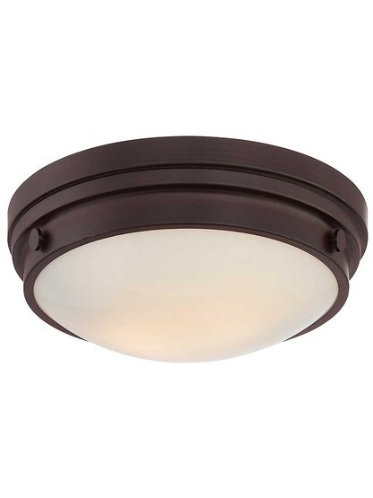 Lucerne 13 1/4 inch Flush Mount Ceiling Light in English Bronze.